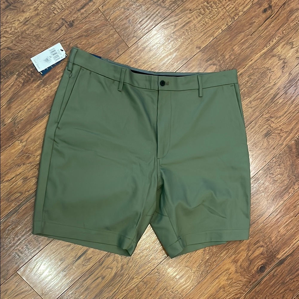 NWT’s Ralph Lauren Dobby-Tech Tour 7” Slim Fit Olive Army Green Size 40